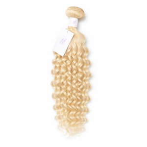 SINGLE PLATINUM BLONDE CURLY TEXTURE HAIR BUNDLE