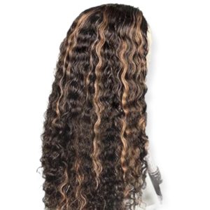 HIGHLIGHT CURLY TEXTURE LACE FRONTAL WIG