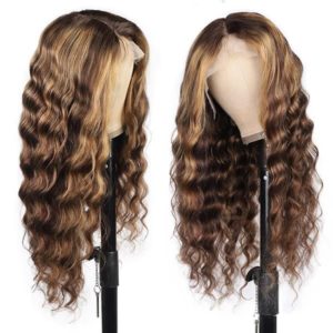 HIGHLIGHT WAVY TEXTURE LACE FRONTAL WIG