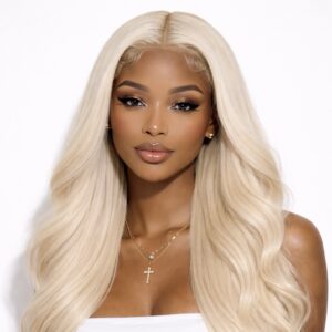 HD LACE FRONTAL WIG PLATINUM BLONDE BODY WAVE