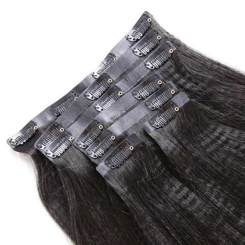 SINGLE KINKY/YAKI STRAIGHT CLIP IN HAIR EXTENSIONS - Image 2