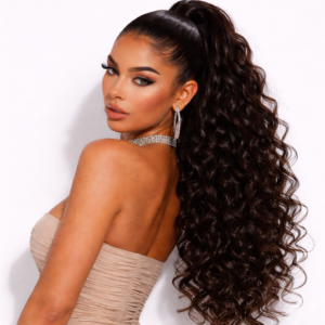 CURLY HAIR CLIP IN PONYTAIL