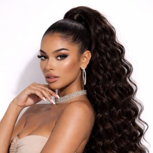 WAVY HAIR CLIP IN PONYTAIL