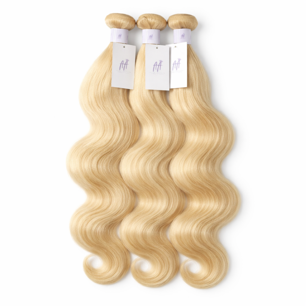 PLATINUM BLONDE BODY WAVE THREE BUNDLES DEAL - Image 2