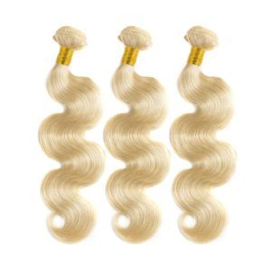 PLATINUM BLONDE BODY WAVE THREE BUNDLES DEAL