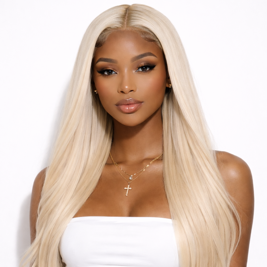 HD LACE FRONTAL WIG PLATINUM BLONDE STRAIGHT